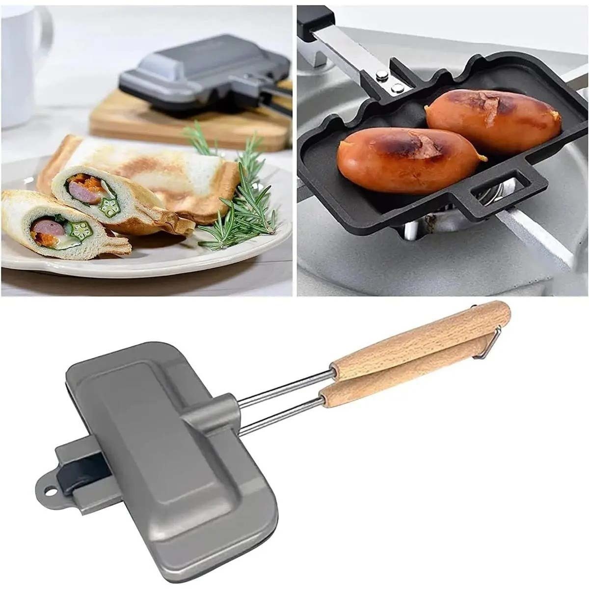 Breakfast Sandwich Press - Breakfast Sandwich Maker, 4w1h sandwich maker,