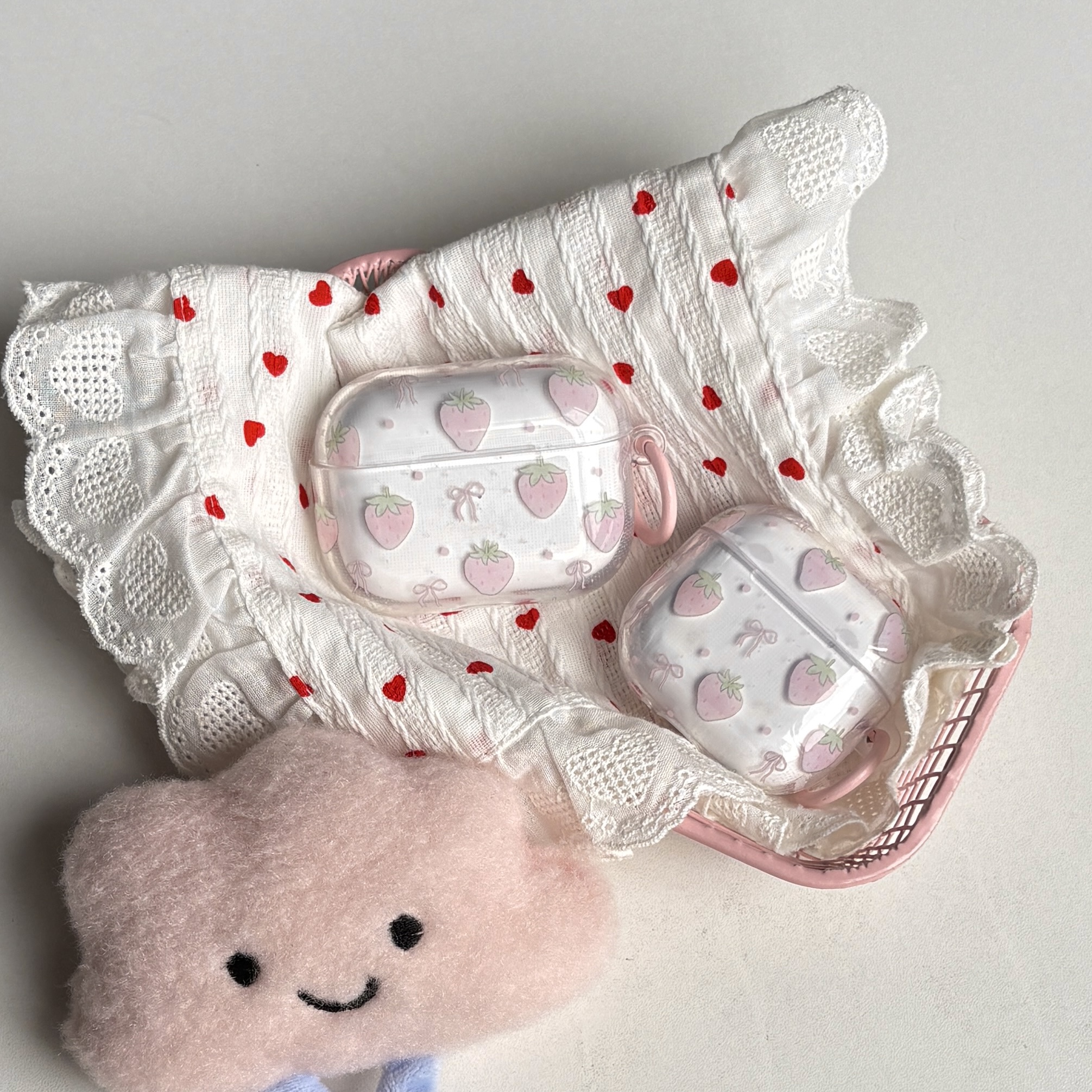 Strawberry Huller - Sweet Cute Pink Strawberry Bowknot Polka