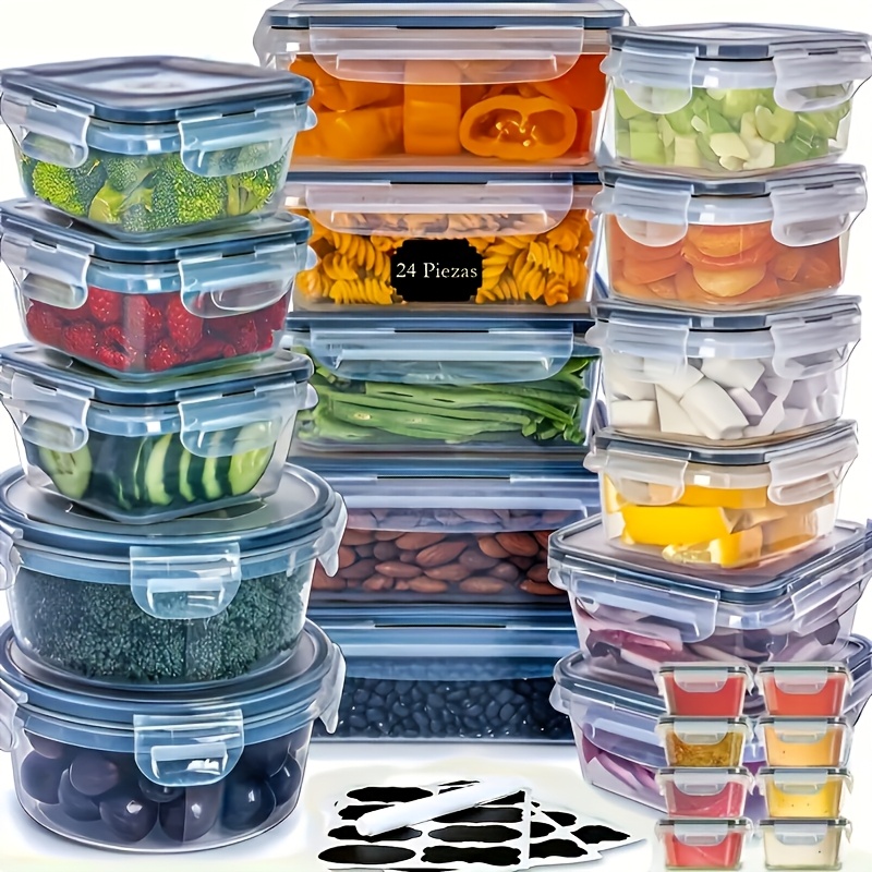 Meal Prep Ideas - 48-Piece Leakproof Food Storage Set –