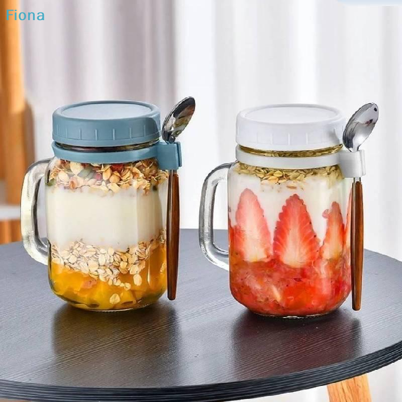 Meal Prep Oatmeal Jars - ✔500ml Overnight Oats Containers With Handle