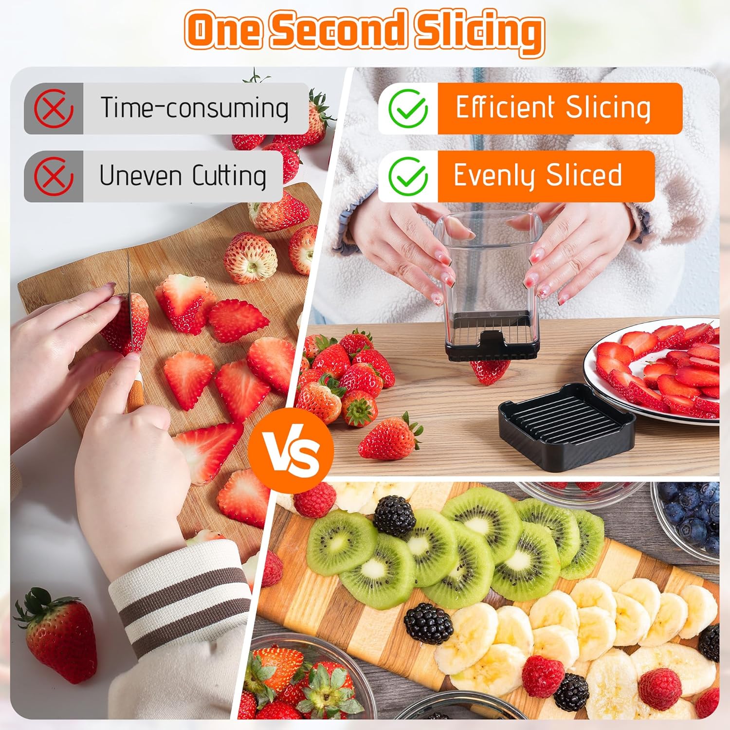 Fruit Slicer Cup for Strawberr - Meal Prep Quick ulasan dan harga