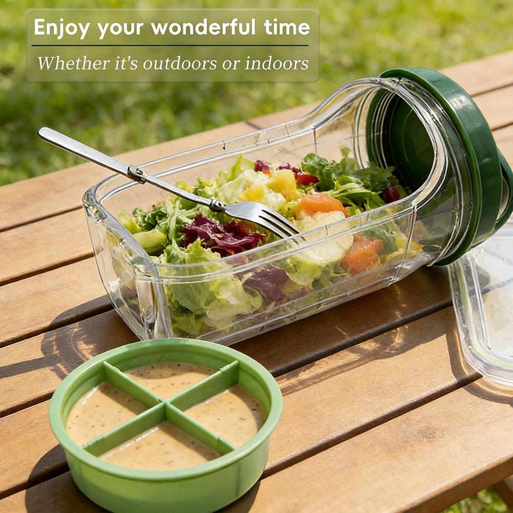 Portable Salad Container Jar w - Meal Prep Ideas ulasan dan harga