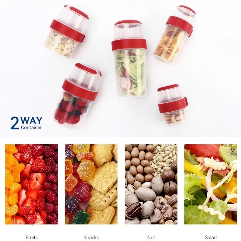 Portable Plastic Breakfast Cup - Meal Prep Oatmeal Jars ulasan dan harga