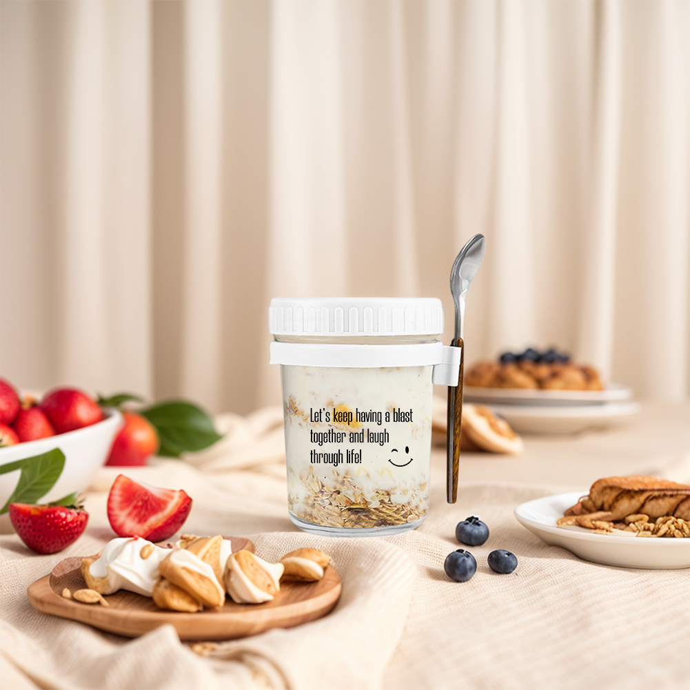 Cereal Milk Fruit Salad Storag - Meal Prep Oatmeal Jars ulasan dan harga