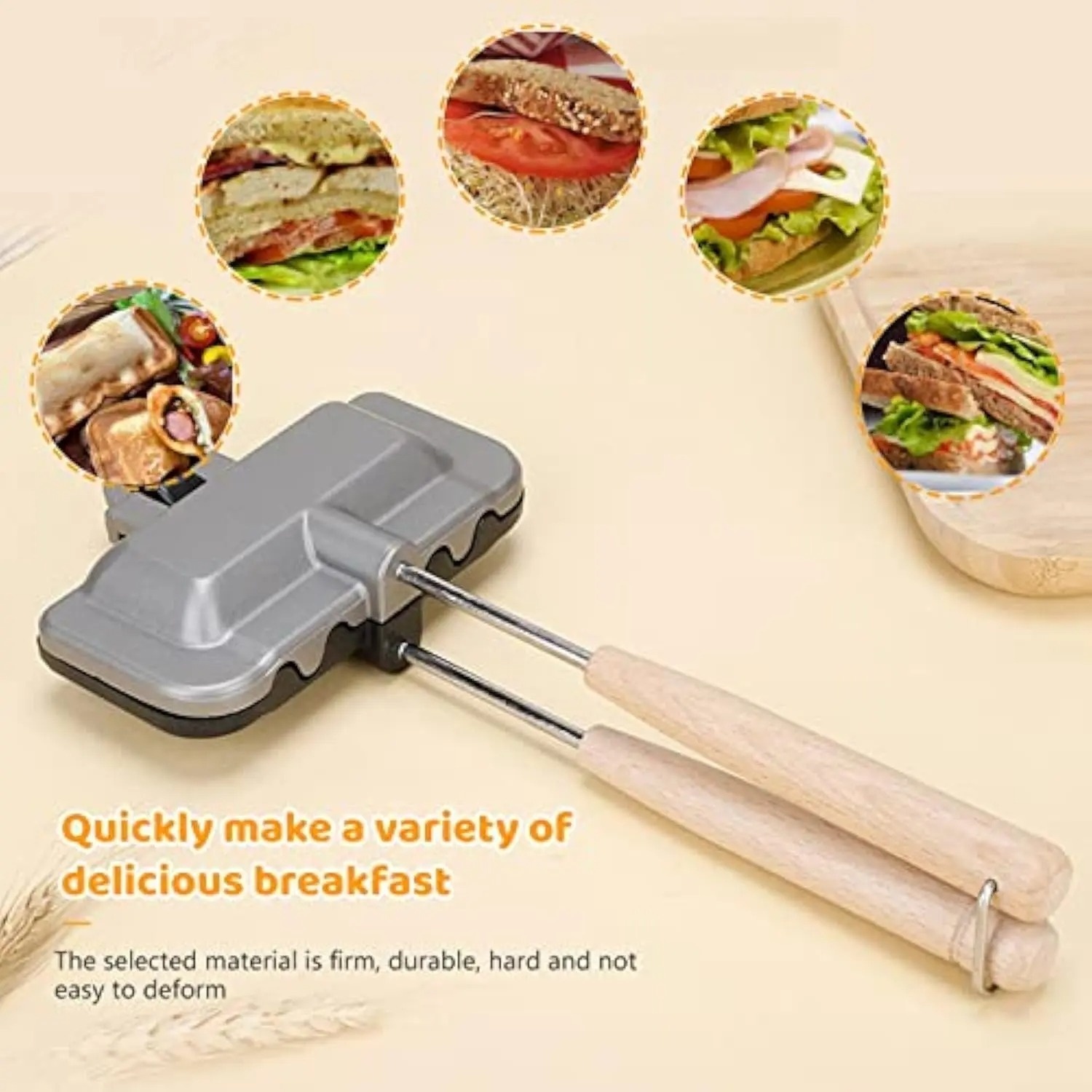 Breakfast Sandwich Maker, 4w1h - Breakfast Sandwich Press ulasan dan harga