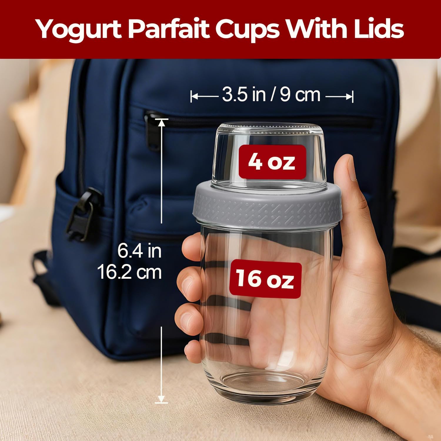 4 Pack Glass Yogurt Parfait Cu - Meal Prep Yogurt Parfait ulasan dan harga