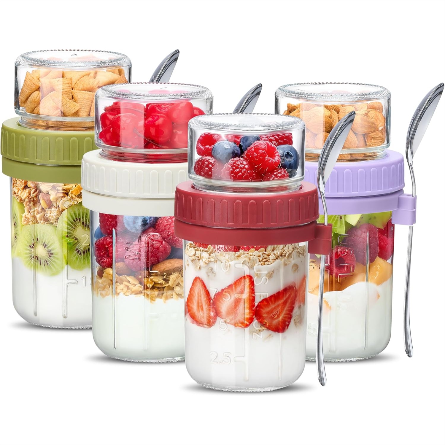 Overnight Oats Containers with - Meal Prep Yogurt Parfait ulasan dan harga