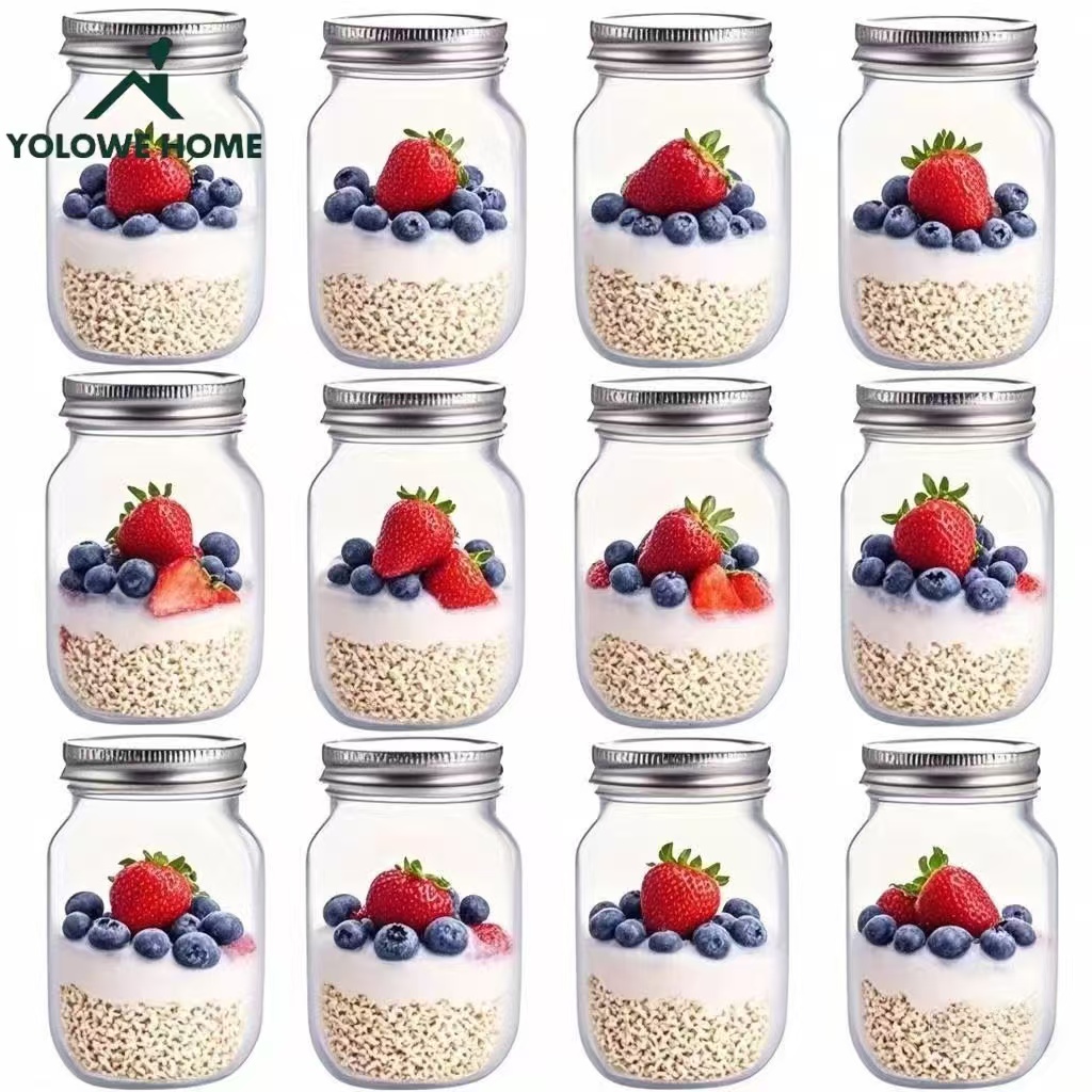 6Pcs, 12Pcs, 500Ml/16Oz, Glass - Meal Prep Chia Pudding ulasan dan harga