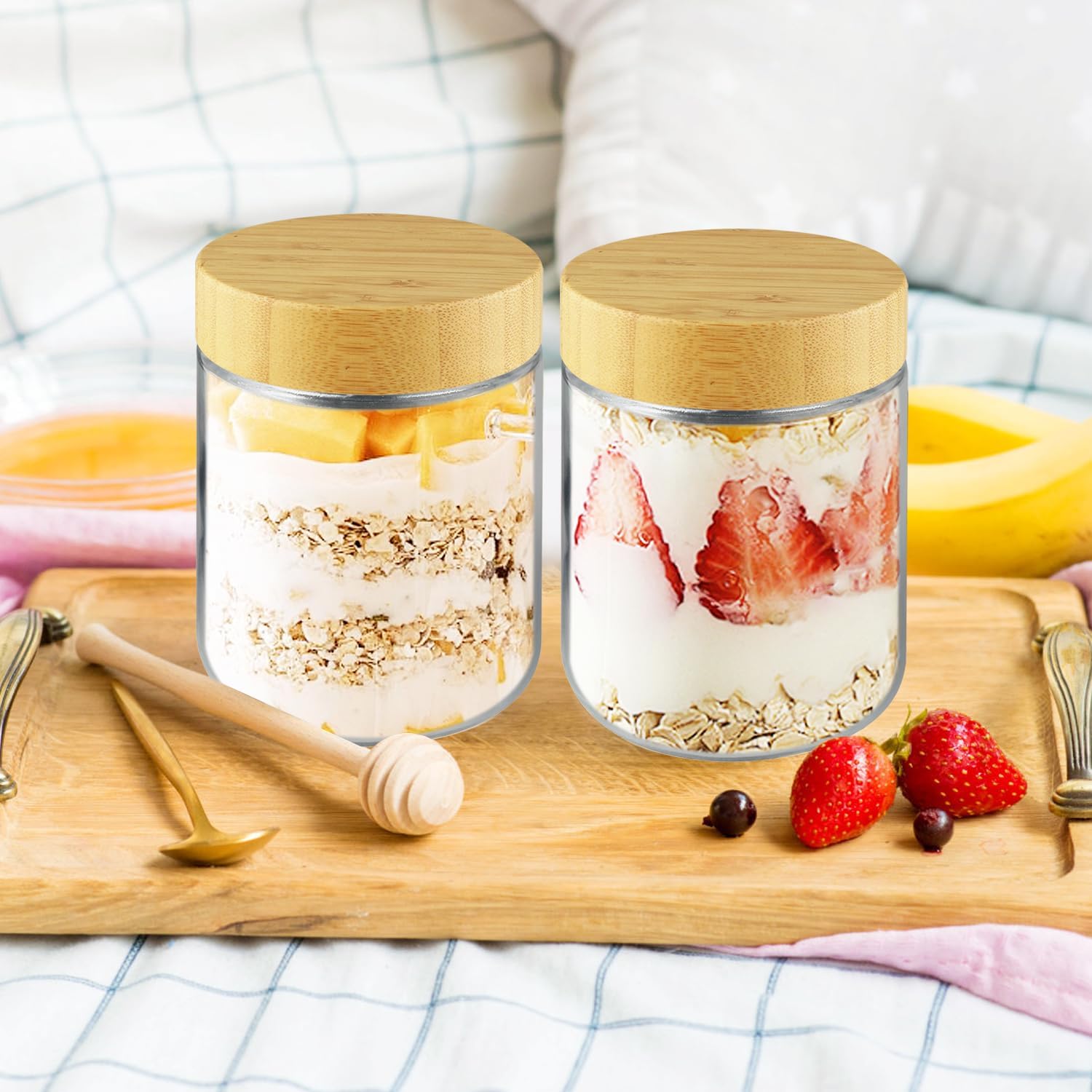 Overnight Oats Jars with Bambo - Meal Prep Yogurt Parfait ulasan dan harga
