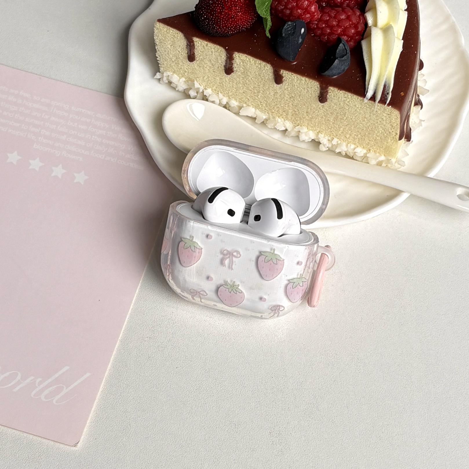 Sweet Cute Pink Strawberry Bow - Strawberry Huller ulasan dan harga