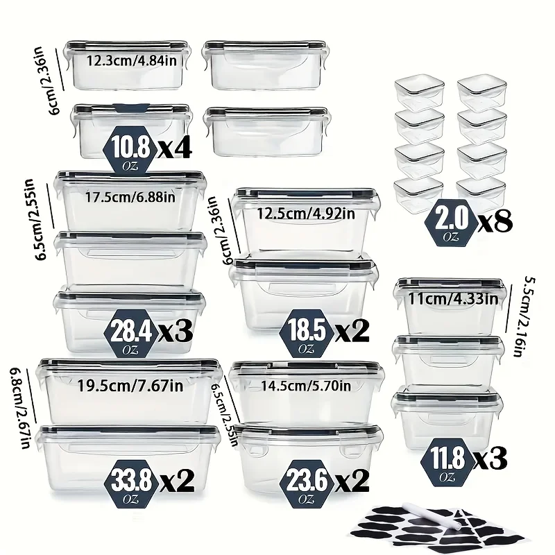 48-Piece Leakproof Food Storag - Meal Prep Ideas ulasan dan harga
