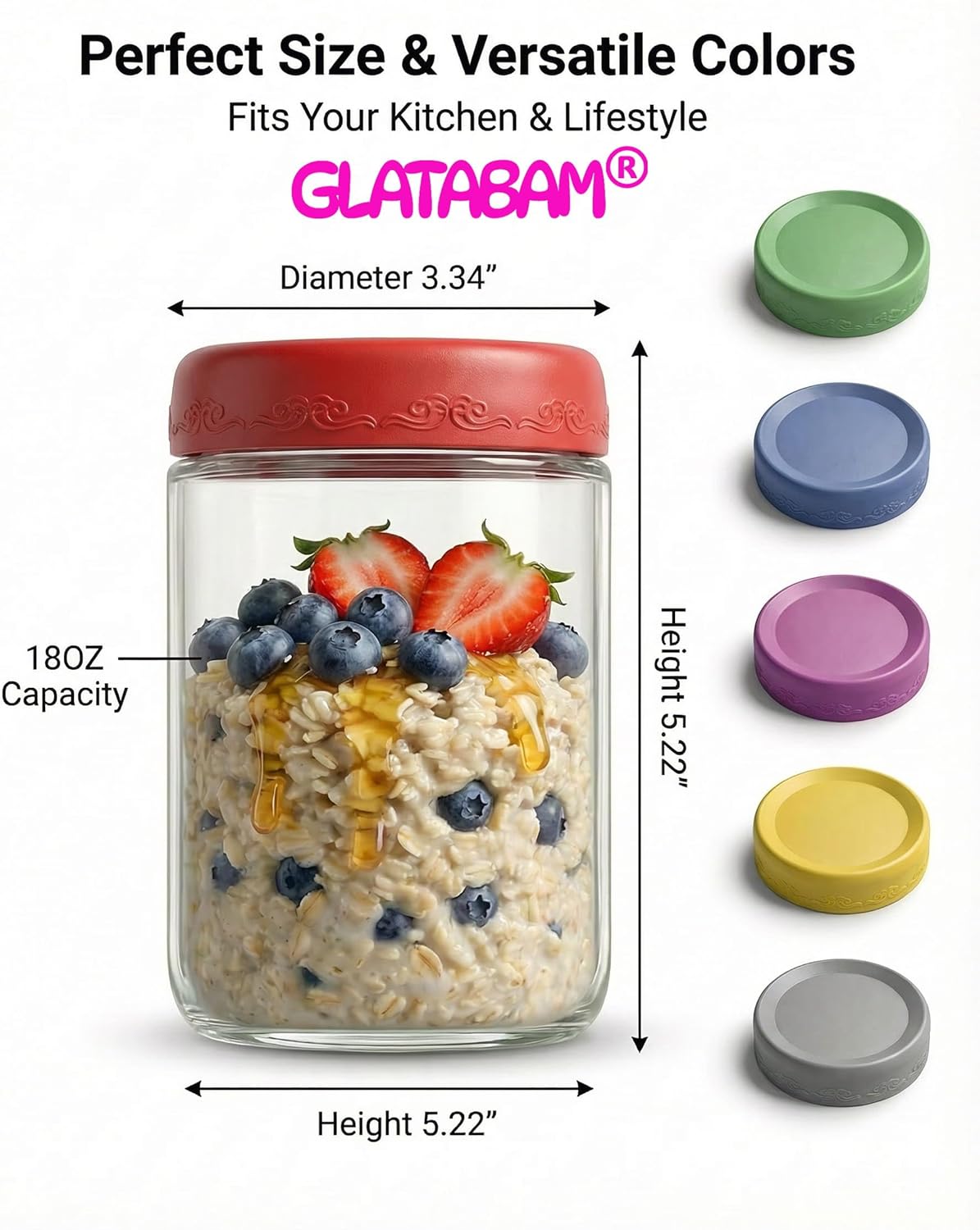 18 OZ 8Pack, Overnight Oats Ja - Meal Prep Yogurt Parfait ulasan dan harga