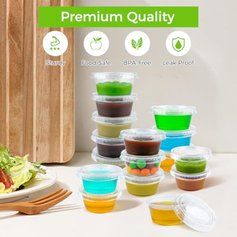 360 Set Jello Shot Cups with L - Sauce Dipping Cup ulasan dan harga