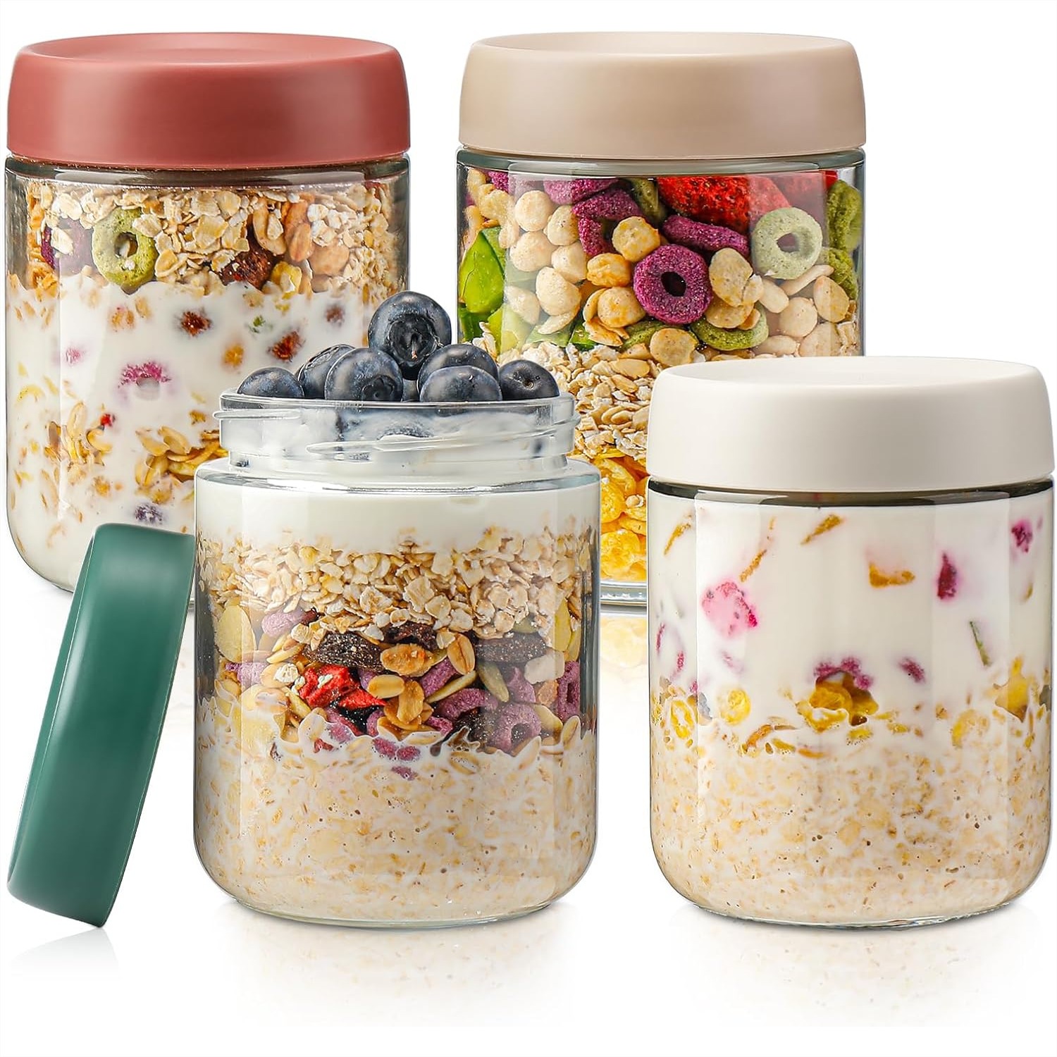 Glass Overnight Oats Container - Meal Prep Chia Pudding ulasan dan harga