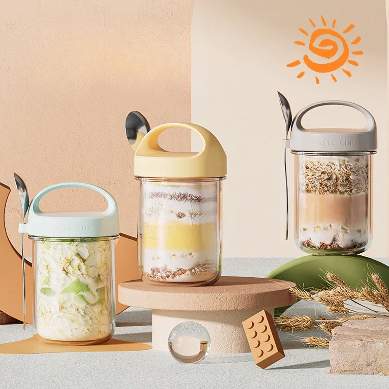 430ML New Breakfast Cups Oatme - Meal Prep Chia Pudding ulasan dan harga