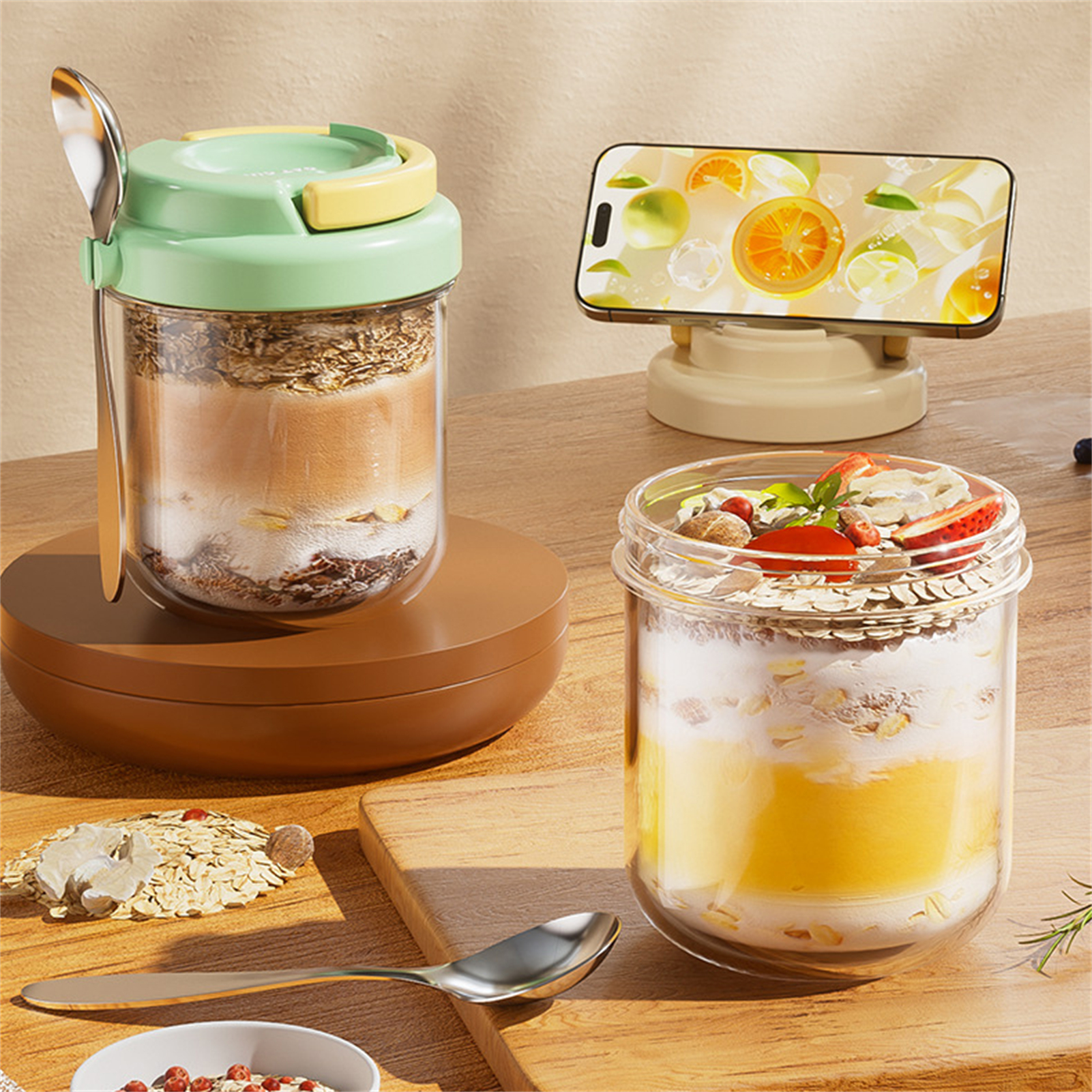 Breakfast Cup Portable Oatmeal - Meal Prep Oatmeal Jars ulasan dan harga