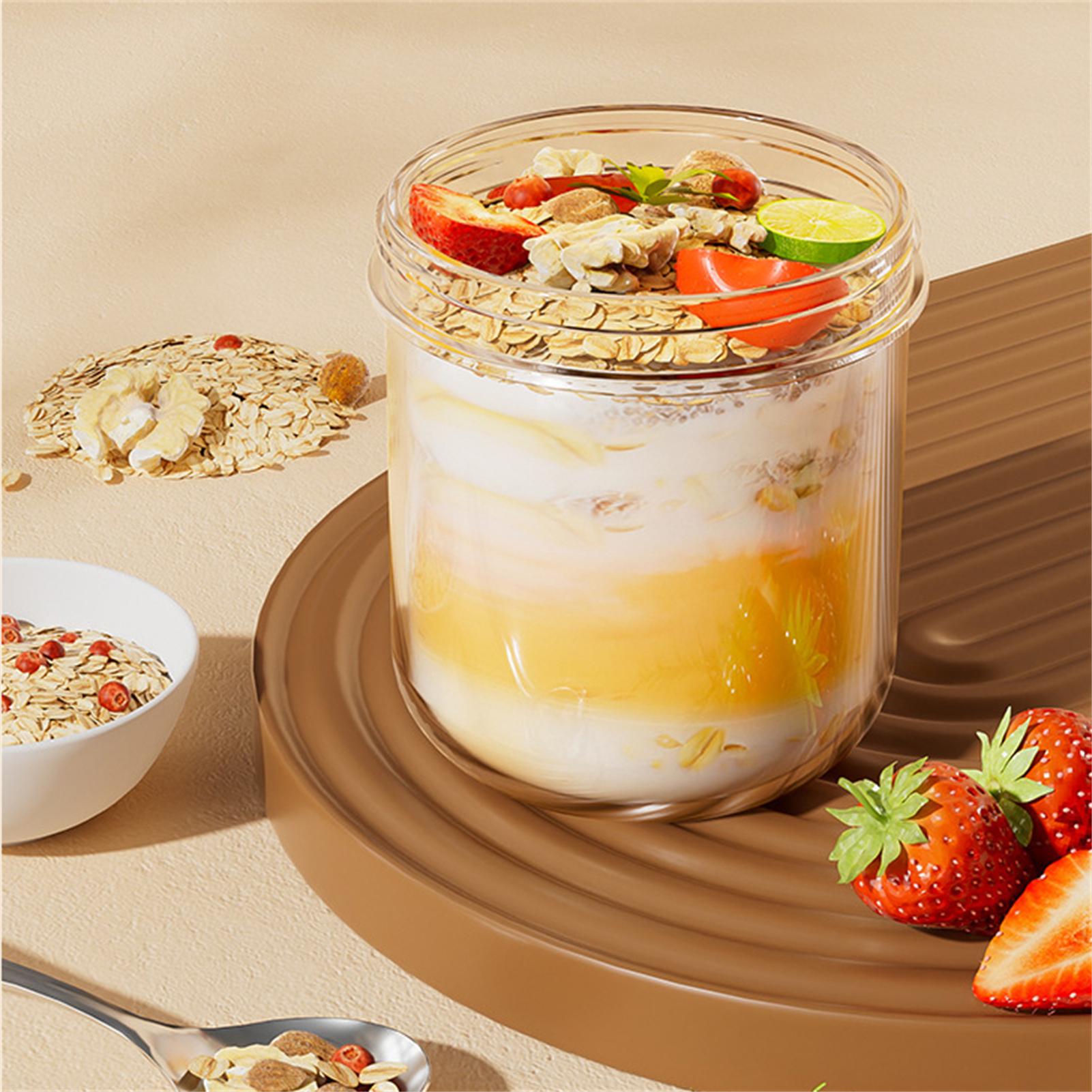 Breakfast Cup Portable Oatmeal - Meal Prep Oatmeal Jars ulasan dan harga