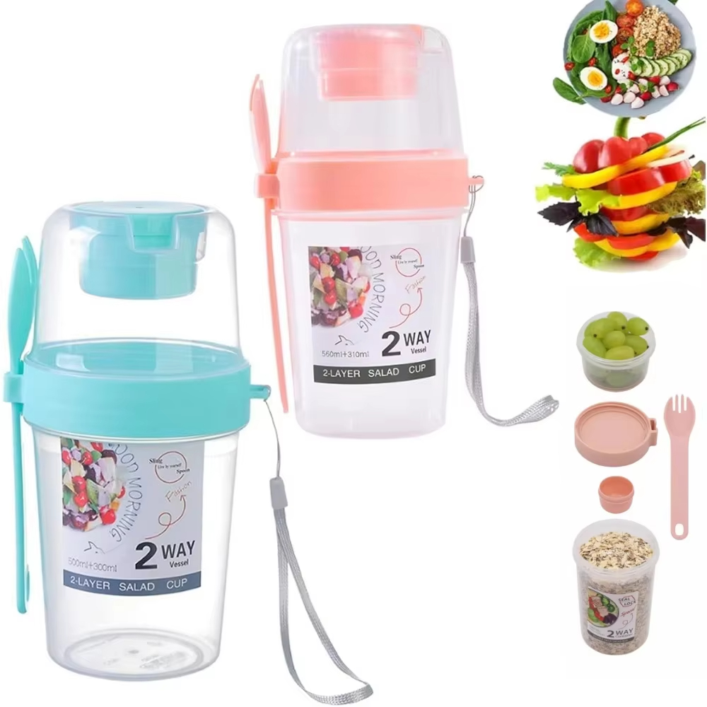 Carry Breakfast Cup Salad Cups - Meal Prep Oatmeal Jars ulasan dan harga