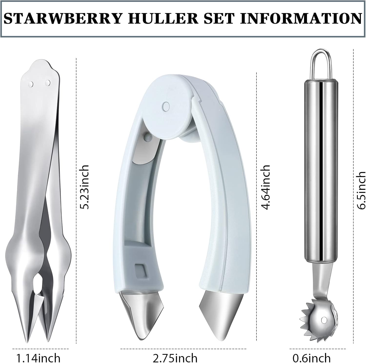 4-Piece Strawberry Huller and  - Strawberry Huller ulasan dan harga