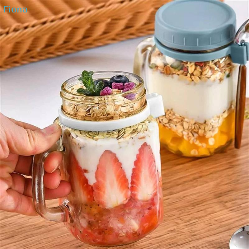 ✔500ml Overnight Oats Containe - Meal Prep Oatmeal Jars ulasan dan harga