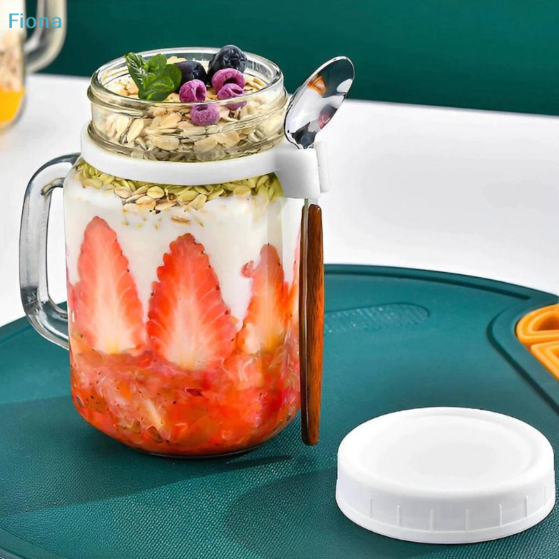 ✔500ml Overnight Oats Containe - Meal Prep Oatmeal Jars ulasan dan harga