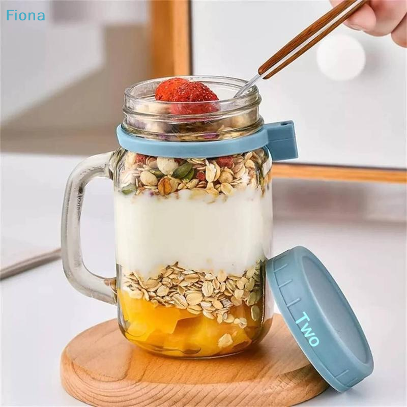 ✔500ml Overnight Oats Containe - Meal Prep Oatmeal Jars ulasan dan harga