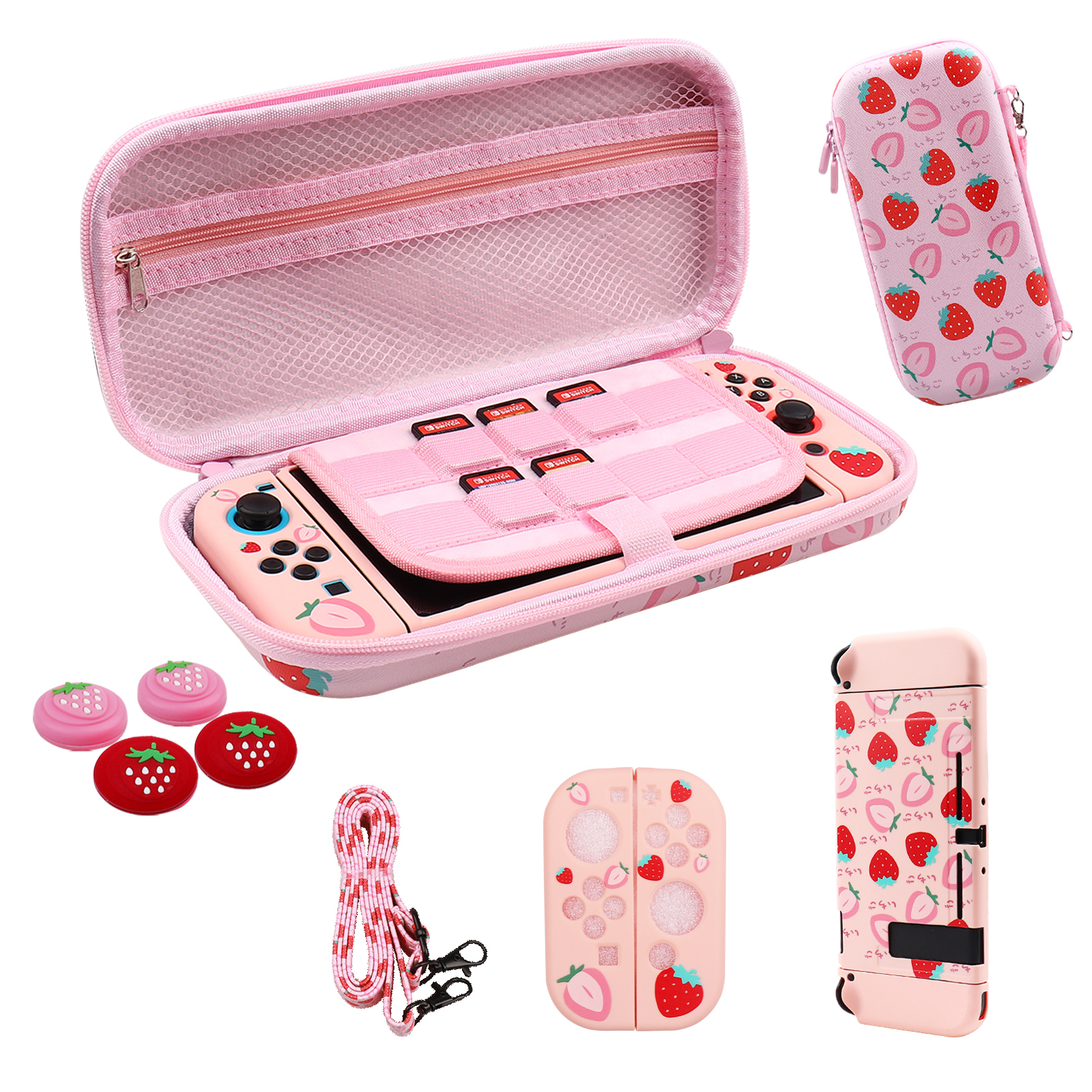 For Switch Carrying Case, EVA  - Strawberry Huller ulasan dan harga