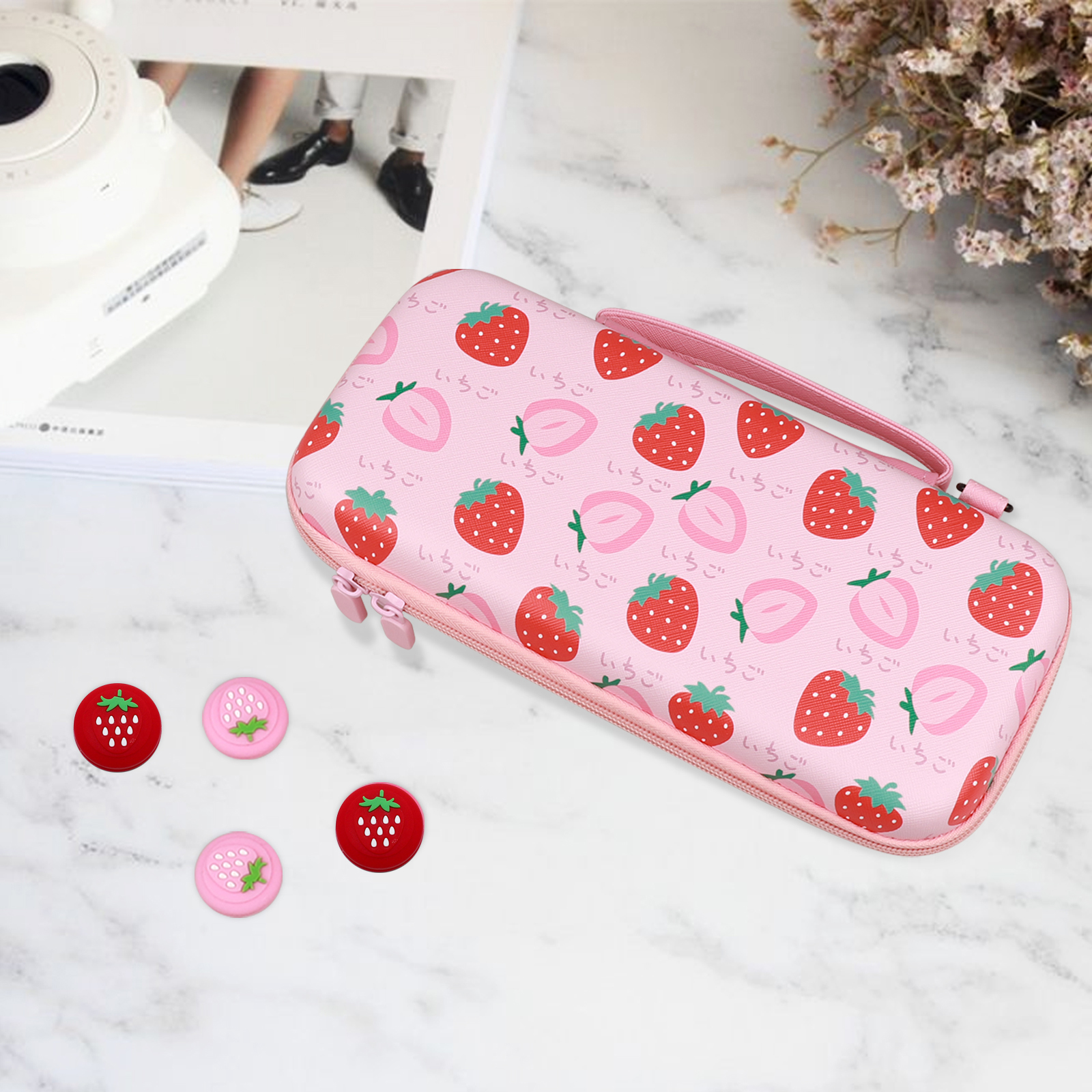 For Switch Carrying Case, EVA  - Strawberry Huller ulasan dan harga