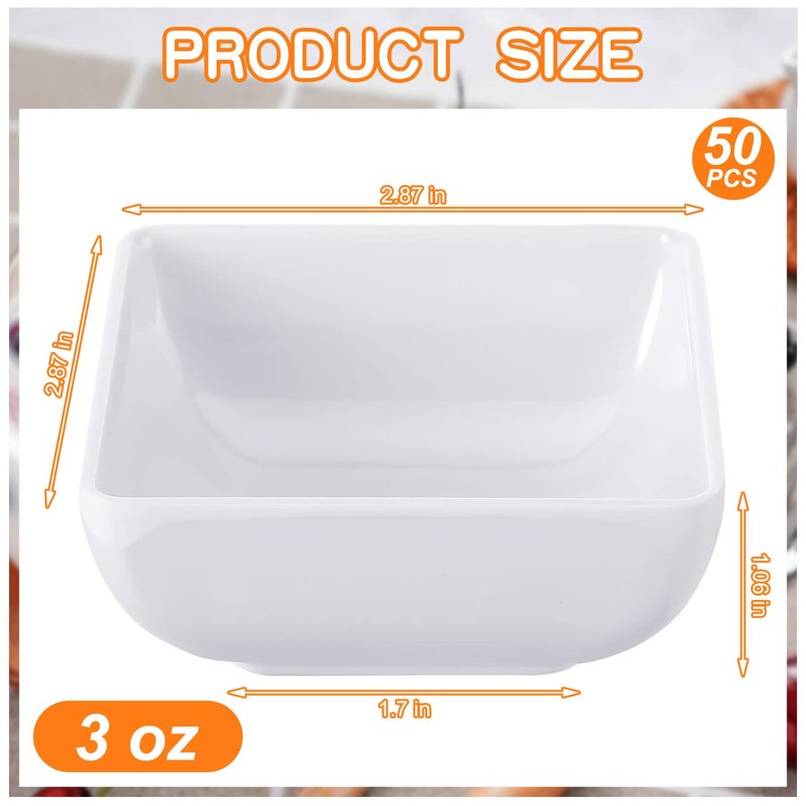 50 Pcs Soy Sauce Dish Melamine - Sauce Dipping Cup ulasan dan harga