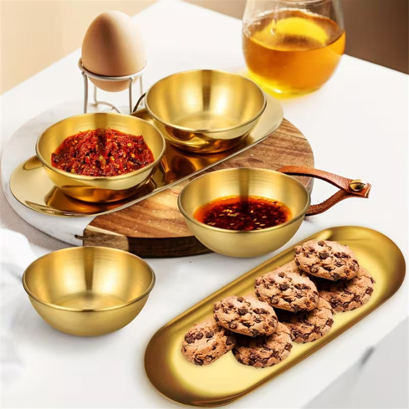 3/6/9/12pcs Golden Sauce Bowl  - Sauce Dipping Cup ulasan dan harga