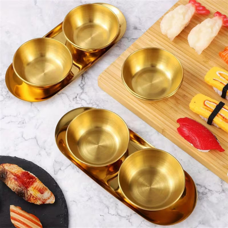 3/6/9/12pcs Golden Sauce Bowl  - Sauce Dipping Cup ulasan dan harga