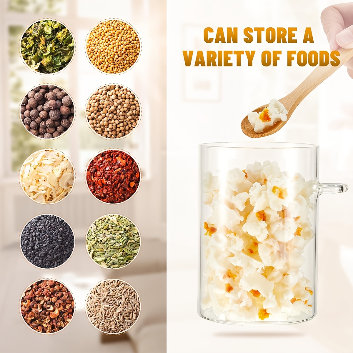 Set of 4 Or 8pcs of 16Oz Glass - Meal Prep Oatmeal Jars ulasan dan harga