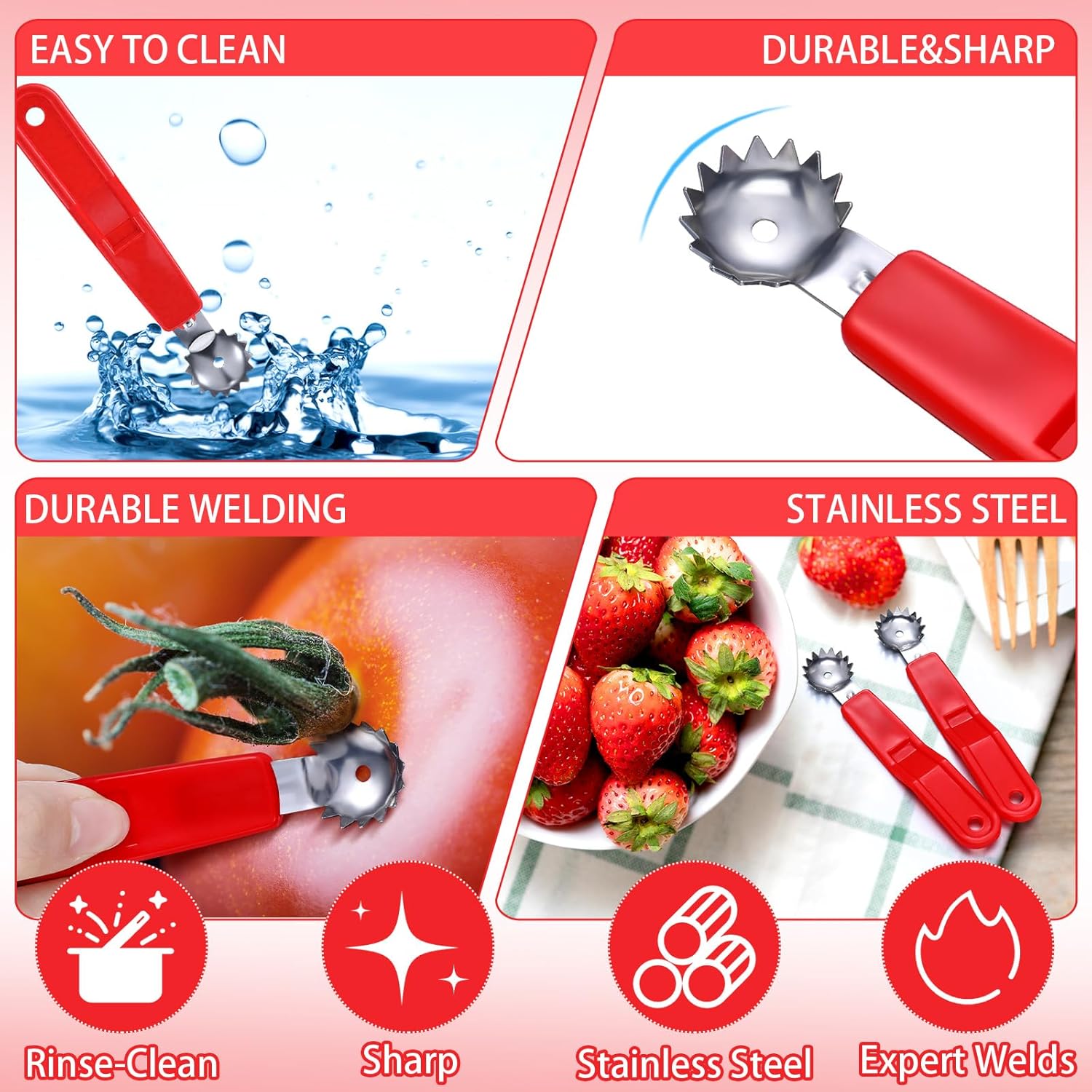 4 Pcs Tomato Corer Tool Strawb - Strawberry Huller ulasan dan harga