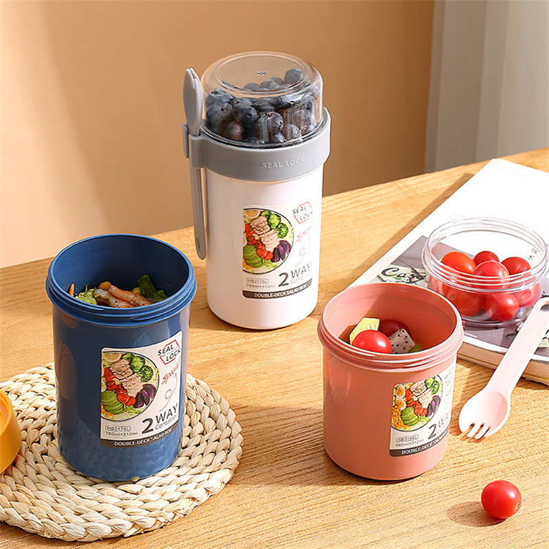 Portable Overnight cup Salad C - Meal Prep Oatmeal Jars ulasan dan harga