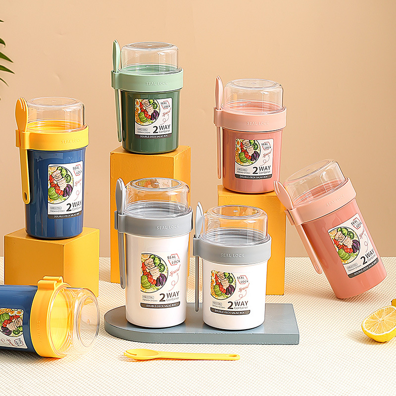 Portable Overnight cup Salad C - Meal Prep Oatmeal Jars ulasan dan harga