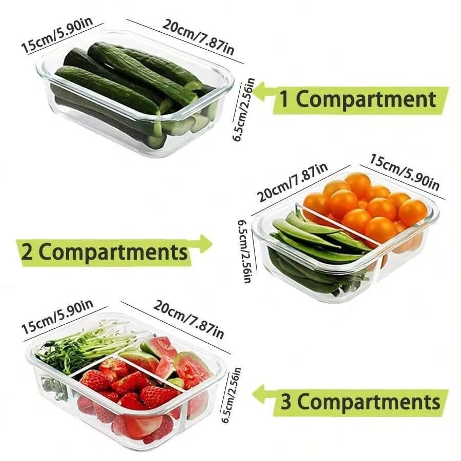 Glass Food Storage Container W - Meal Prep Ideas ulasan dan harga