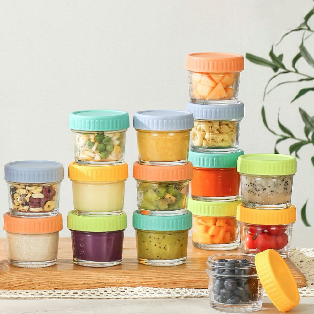 6pcs Mason Jar Glass Baby Food - Sauce Dipping Cup ulasan dan harga