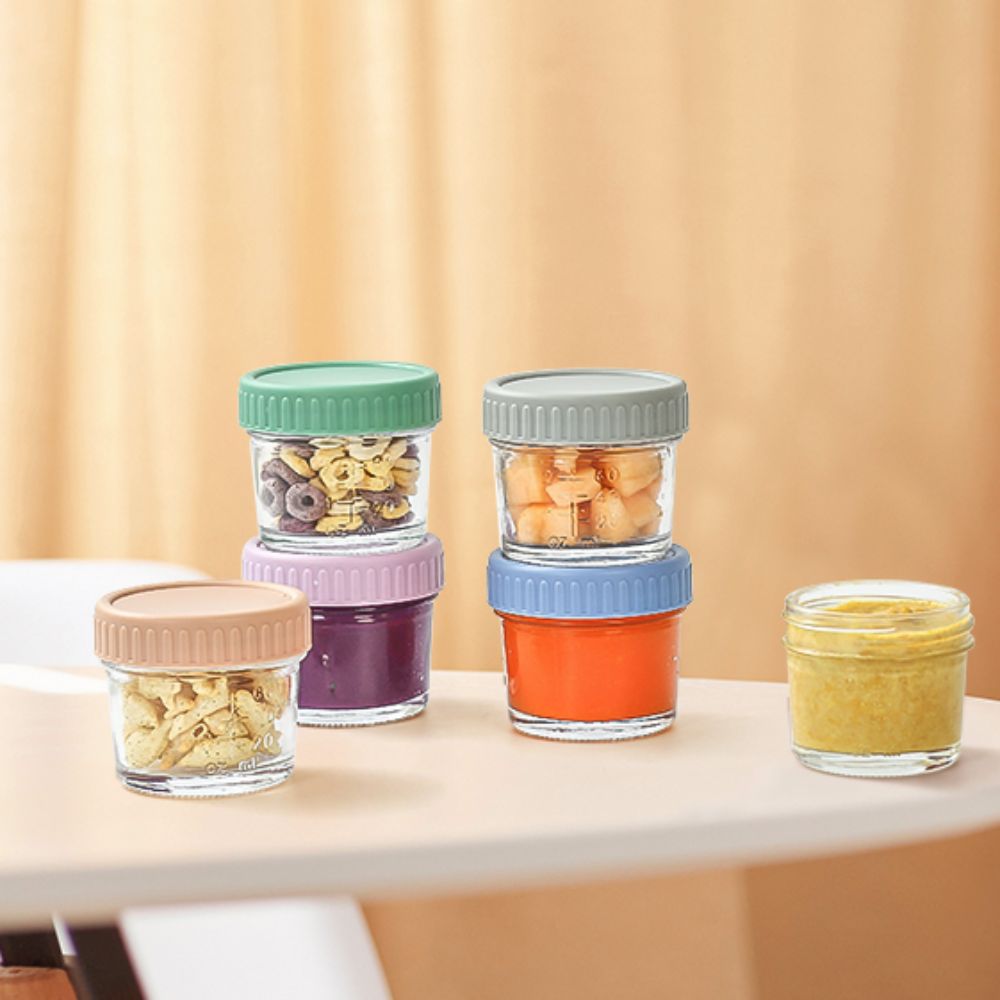 6pcs Mason Jar Glass Baby Food - Sauce Dipping Cup ulasan dan harga