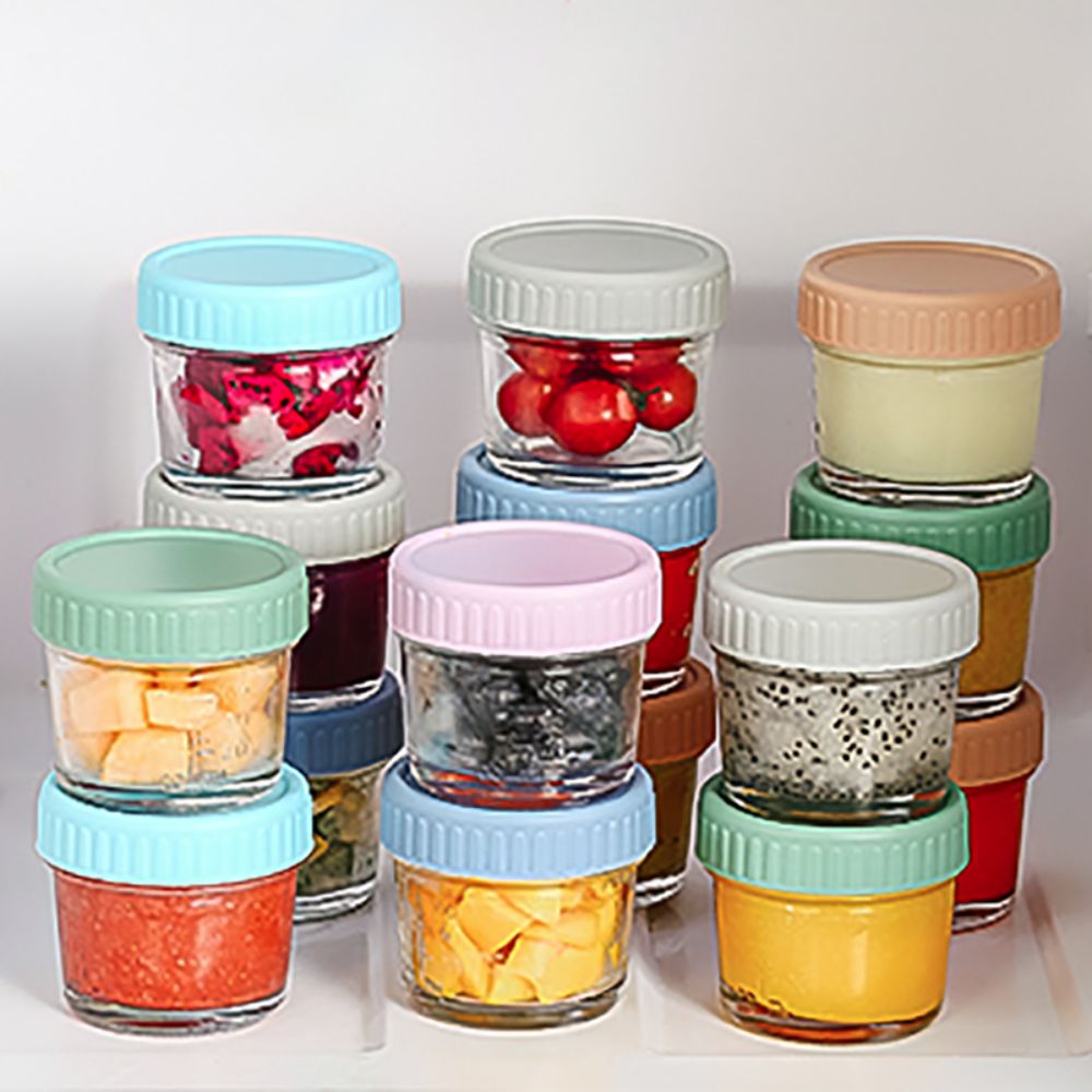 6pcs Mason Jar Glass Baby Food - Sauce Dipping Cup ulasan dan harga