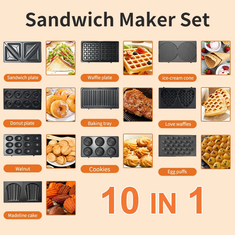 220/110V Household Appliances  - Breakfast Sandwich Press ulasan dan harga