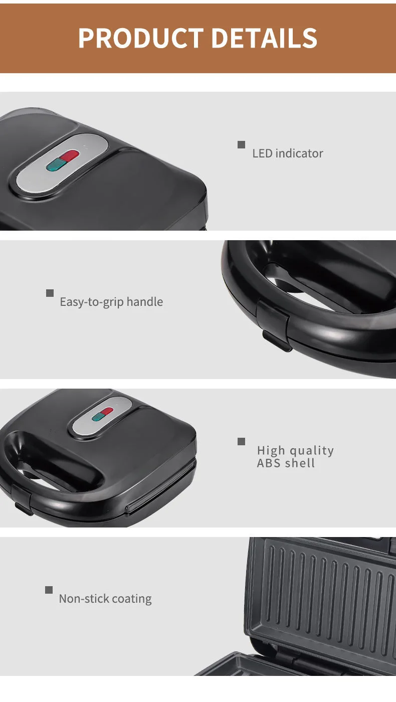 220/110V Household Appliances  - Breakfast Sandwich Press ulasan dan harga