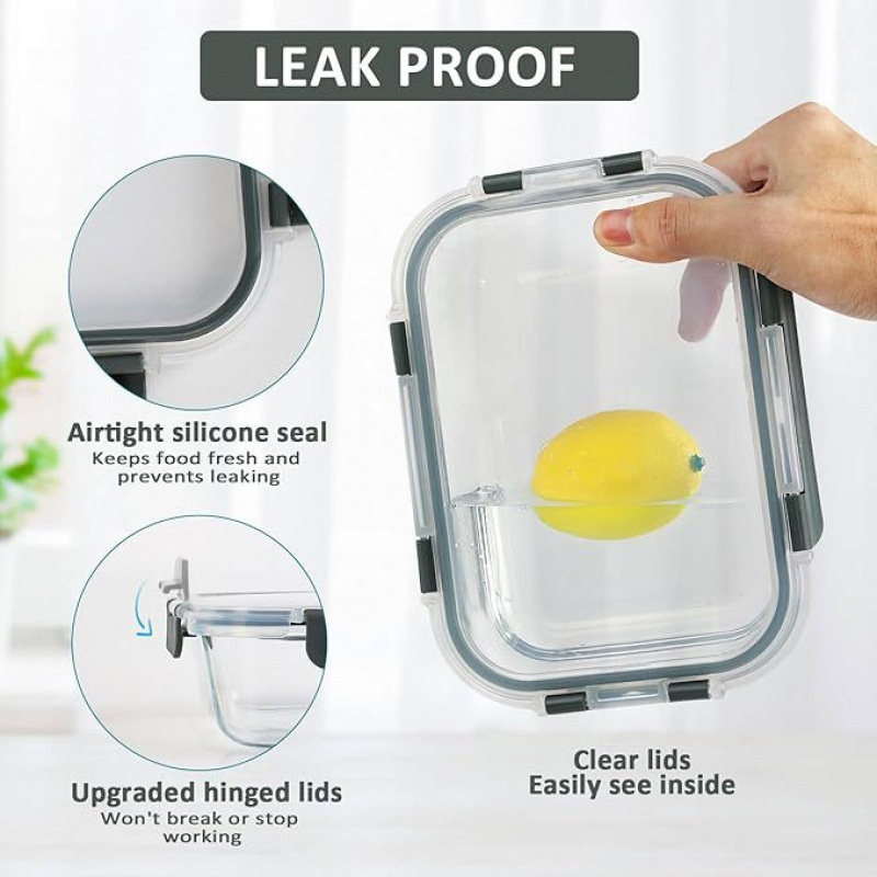 Glass Food Storage Container W - Meal Prep Ideas ulasan dan harga