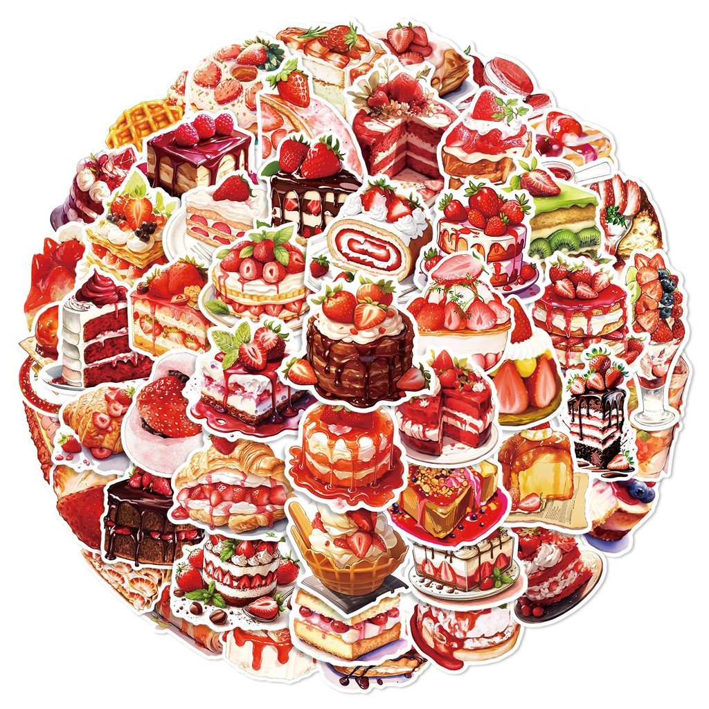 50PCS Strawberry Cake Dessert  - Strawberry Huller ulasan dan harga