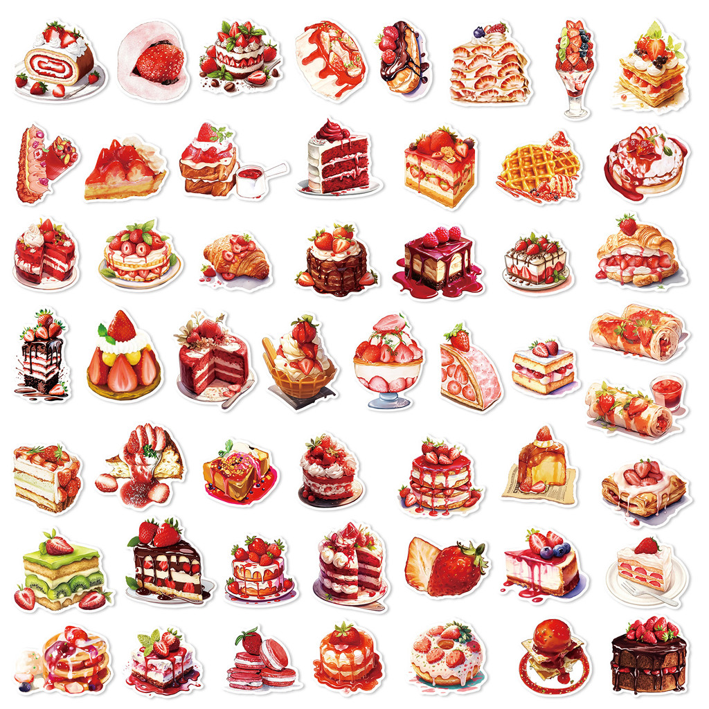 50PCS Strawberry Cake Dessert  - Strawberry Huller ulasan dan harga