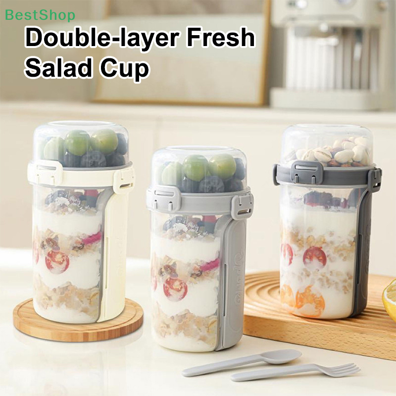 ❤Salad Cup Portable Light Meal - Meal Prep Chia Pudding ulasan dan harga