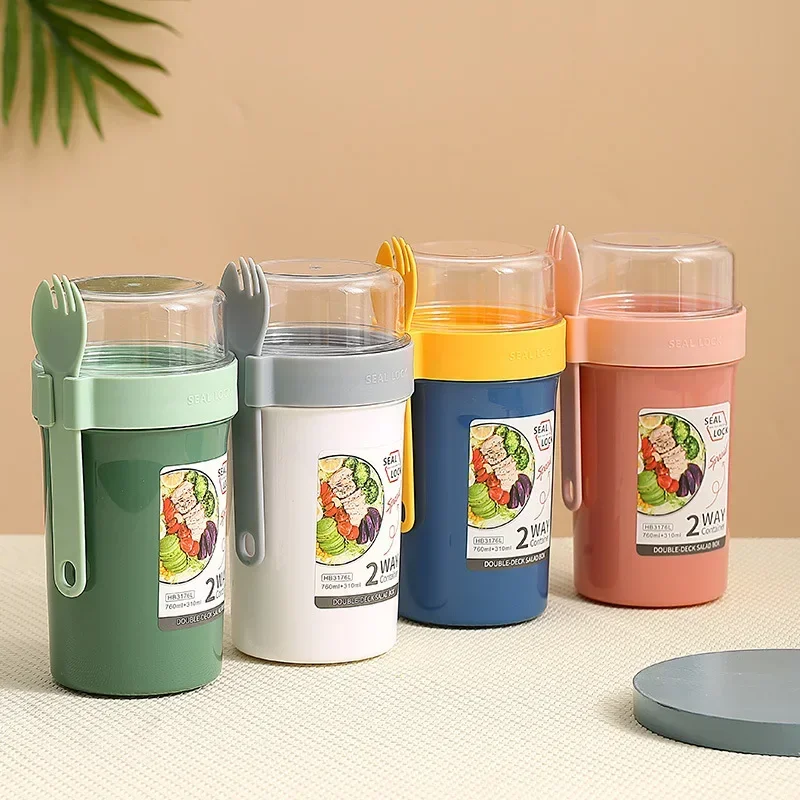 Portable Salad Cups Container  - Meal Prep Oatmeal Jars ulasan dan harga