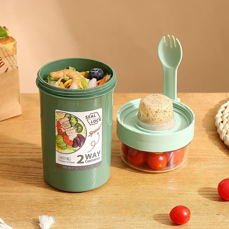 Portable Salad Cups Container  - Meal Prep Oatmeal Jars ulasan dan harga