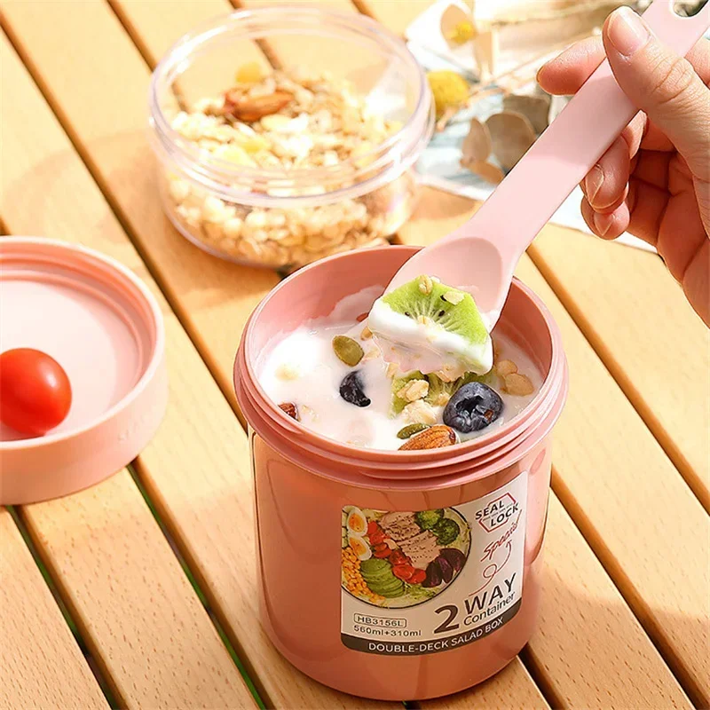 Portable Salad Cups Container  - Meal Prep Oatmeal Jars ulasan dan harga