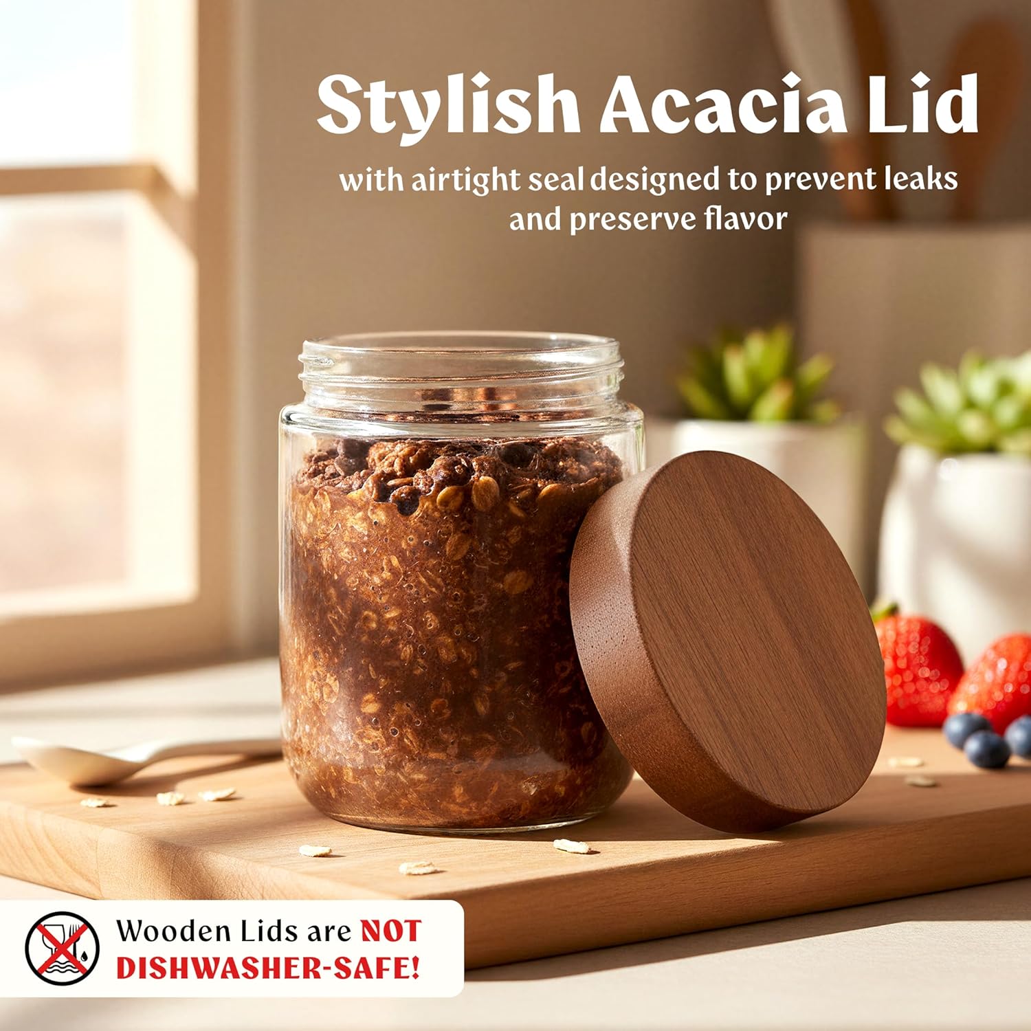 Overnight Oats Containers with - Meal Prep Oatmeal Jars ulasan dan harga