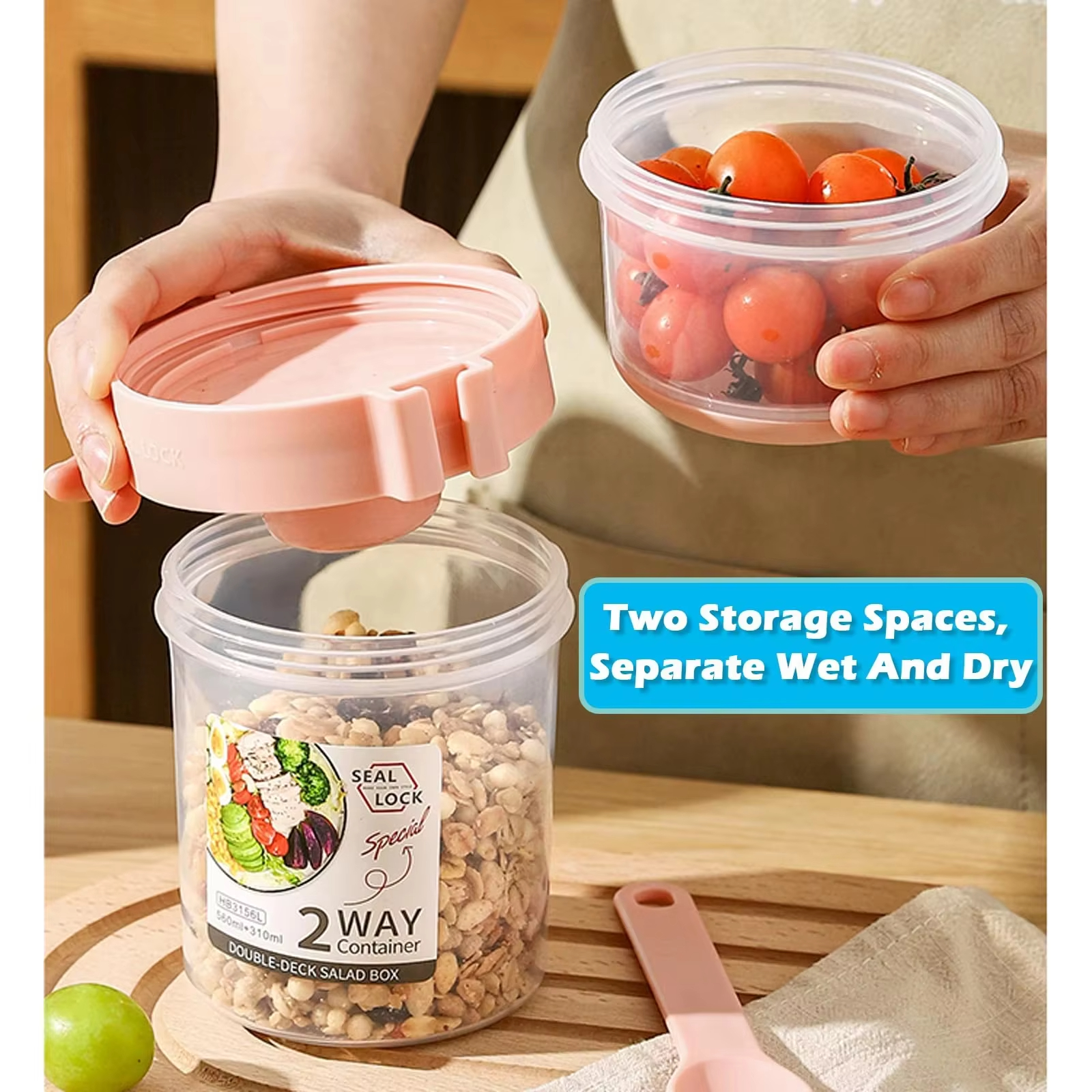 Carry Breakfast Cup Salad Cups - Meal Prep Oatmeal Jars ulasan dan harga